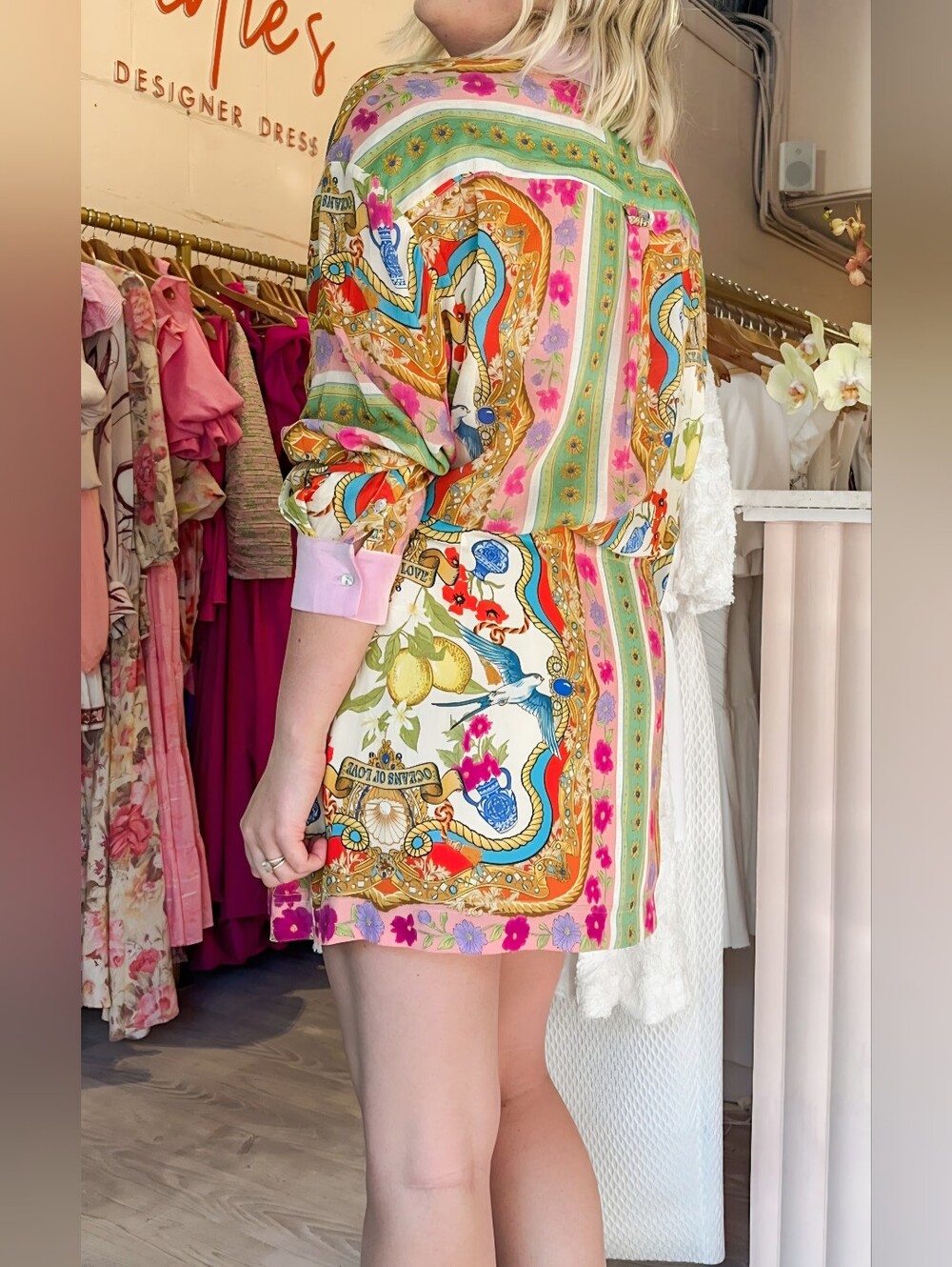 Spell & The Gypsy Maddalena Wrap Skirt Mosaic Button Tie Side Lined Mini XXL - Picture 12 of 15